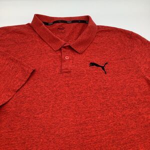 Puma Mens Short Sleeve Polo‎ Red Size XXL